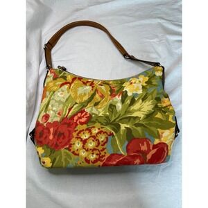 Relic Floral Hobo Bag Purse Shoulder Bag Brown Handle‎ Colorful Print